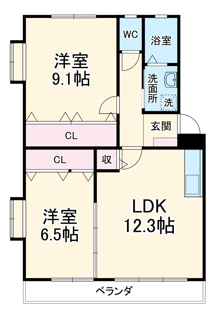ミノワージュA棟の間取り