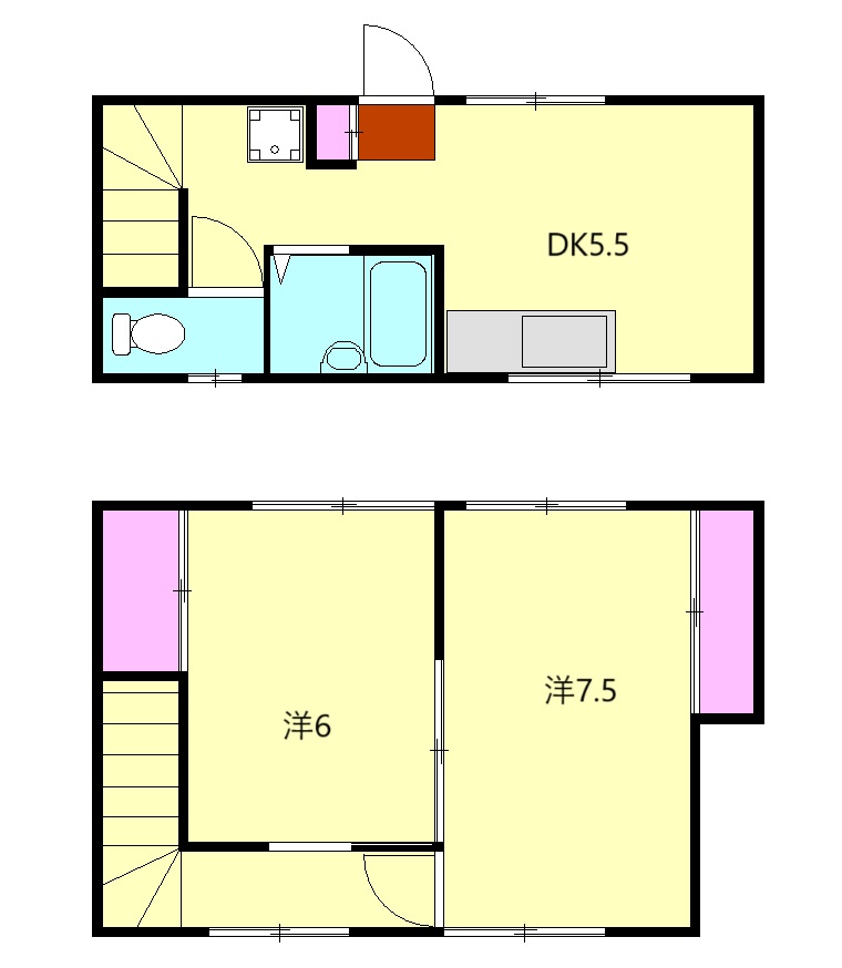 東町テラスハウスの間取り