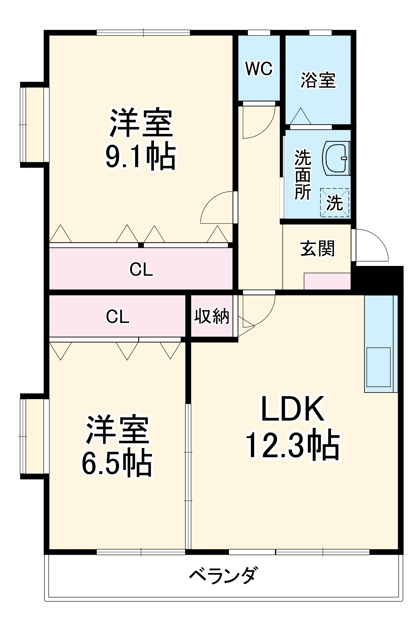 ミノワージュB棟の間取り