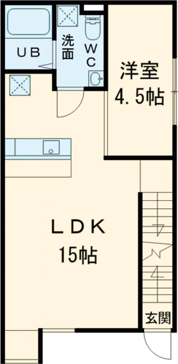 Aspros王子・101号室の間取り