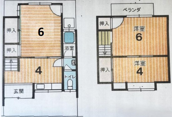 森本町藪路貸家の間取り