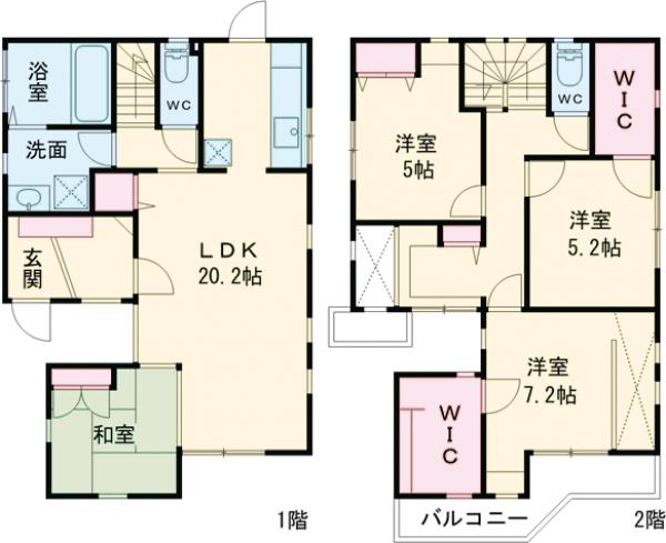 新川戸建の間取り