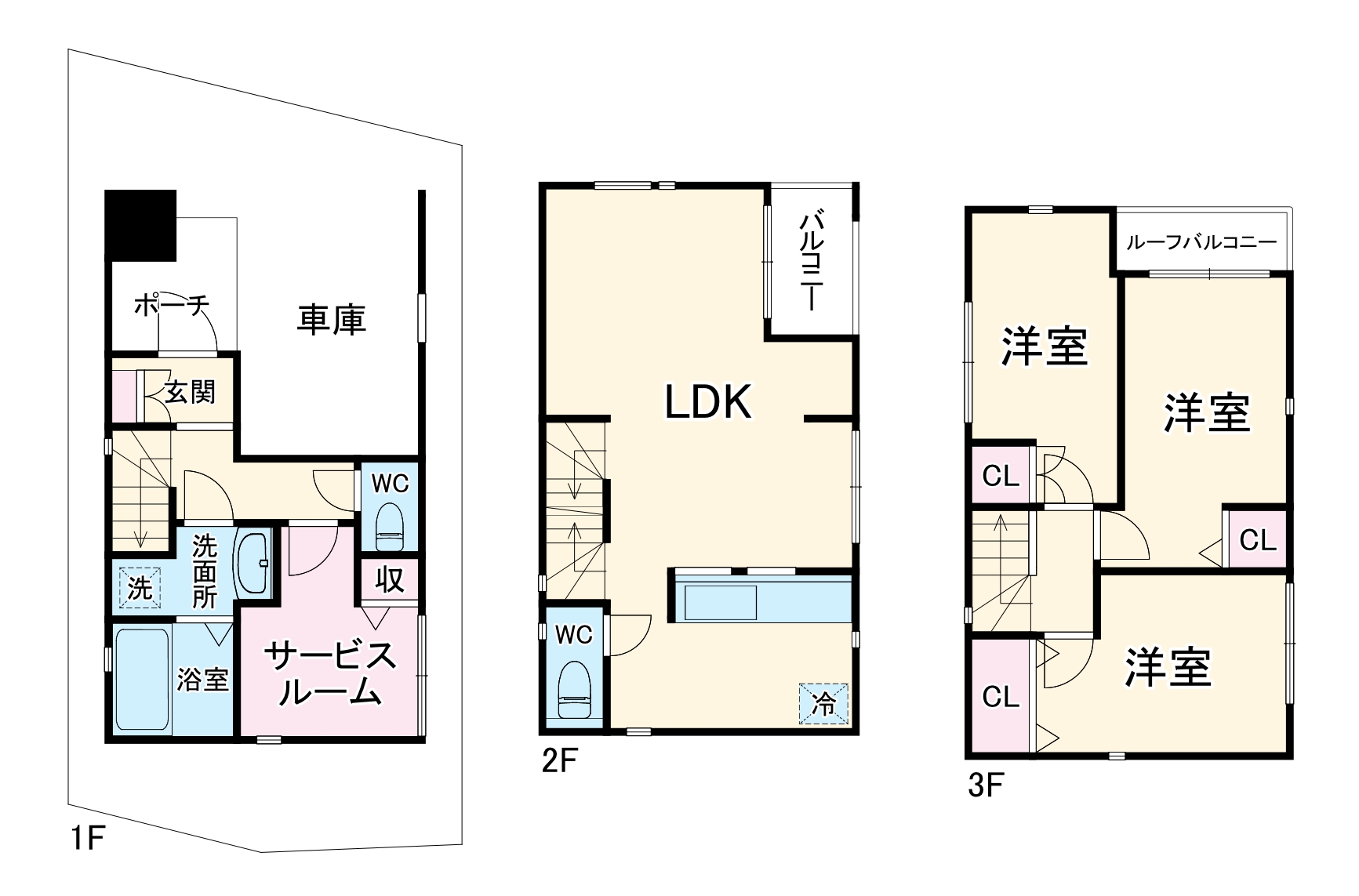 太田窪(南浦和)戸建て4号棟の間取り