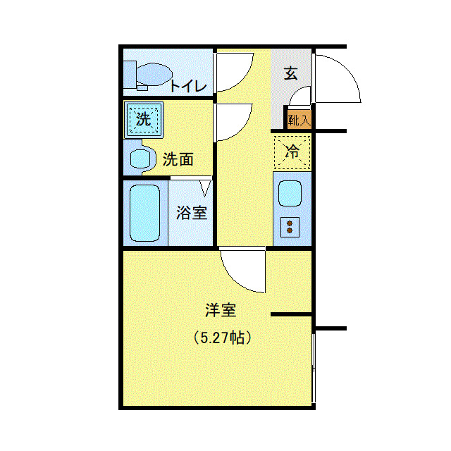 荒川の完工年月(2025年6月)築の賃貸マンションの間取り