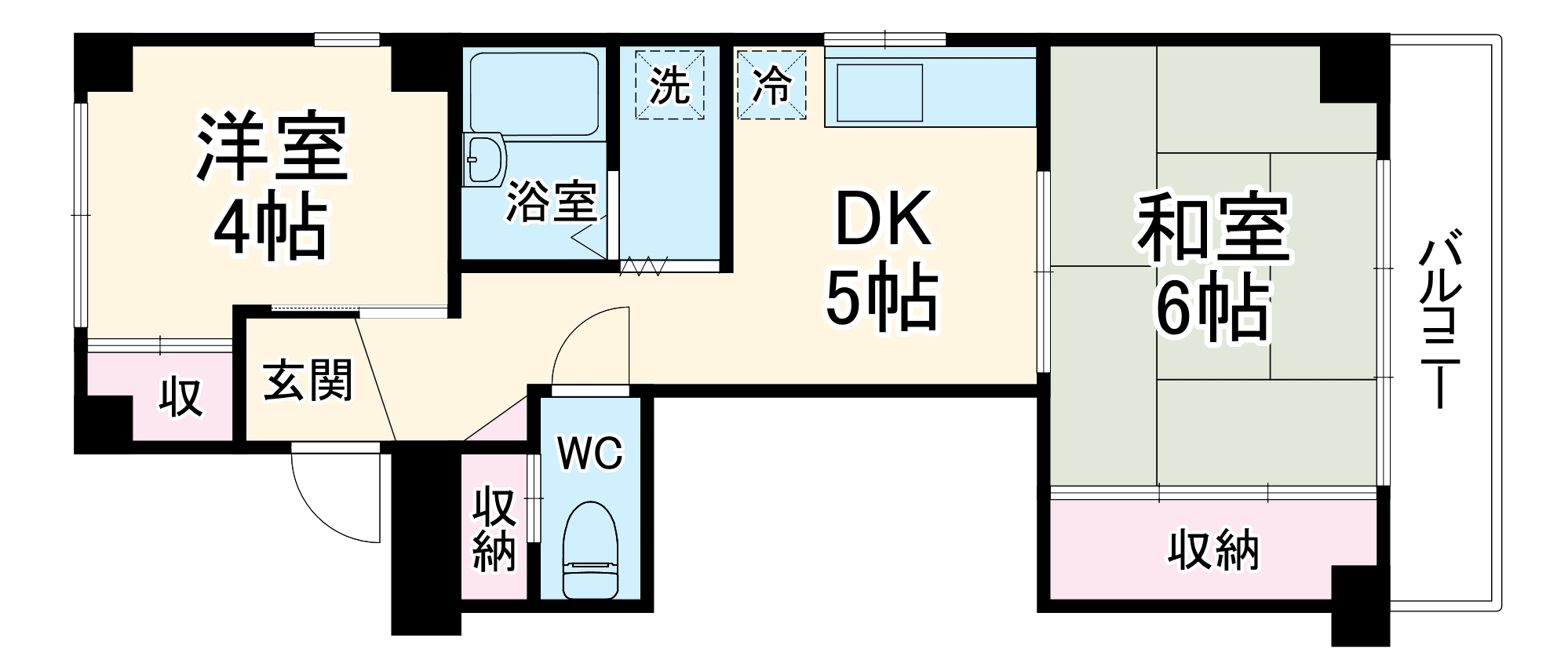 綱島西の完工年月(1984年8月)築の賃貸マンションの間取り
