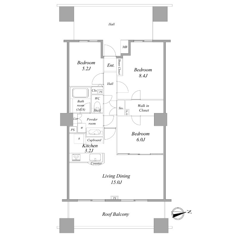 センチュリー水戸サウスゲートタワーの間取り