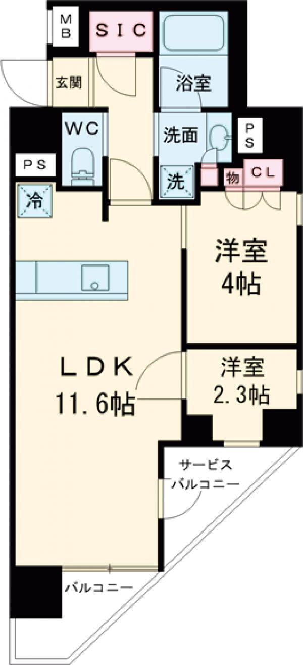 ラティエラ中野新井の間取り