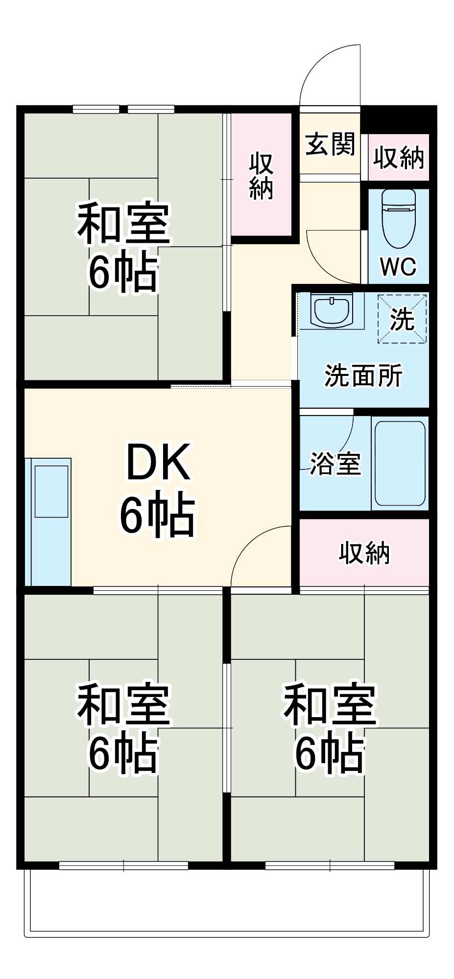 パークサイドこうむらの間取り