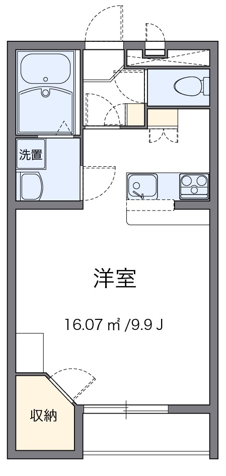 レオパレスプレシオKの間取り