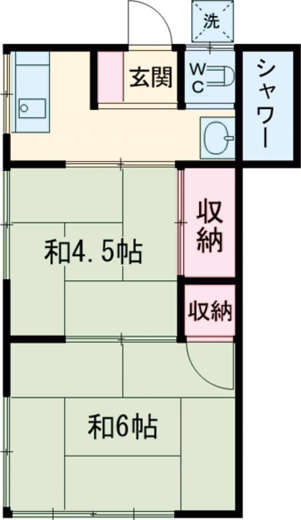 閑々荘の間取り