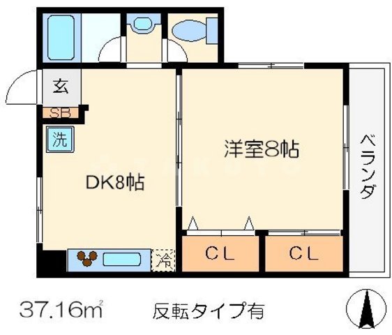 グランミュゼ北野の間取り