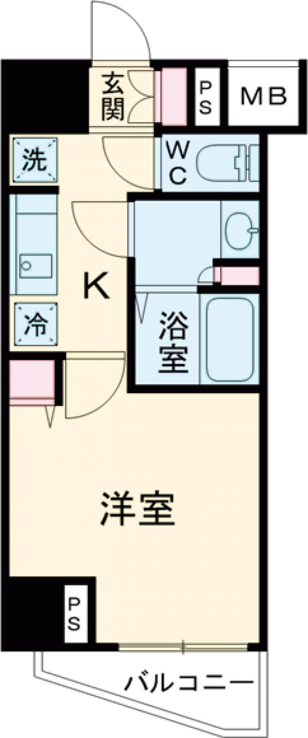 ＫＮＯＴＳ大山・201号室の間取り
