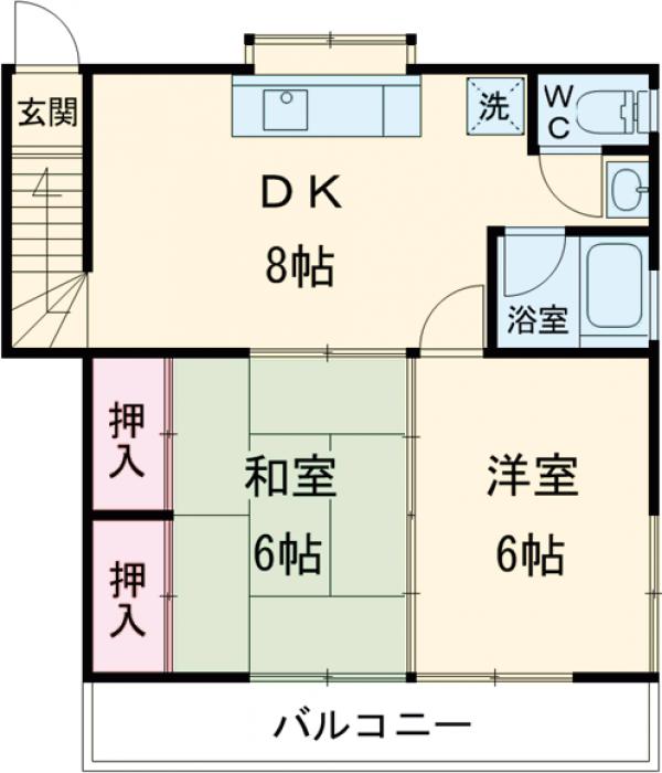 奥田貸家の間取り