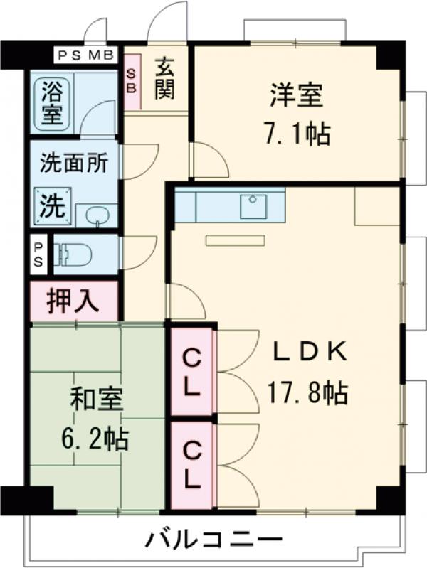シャンボール香椎宮前の間取り