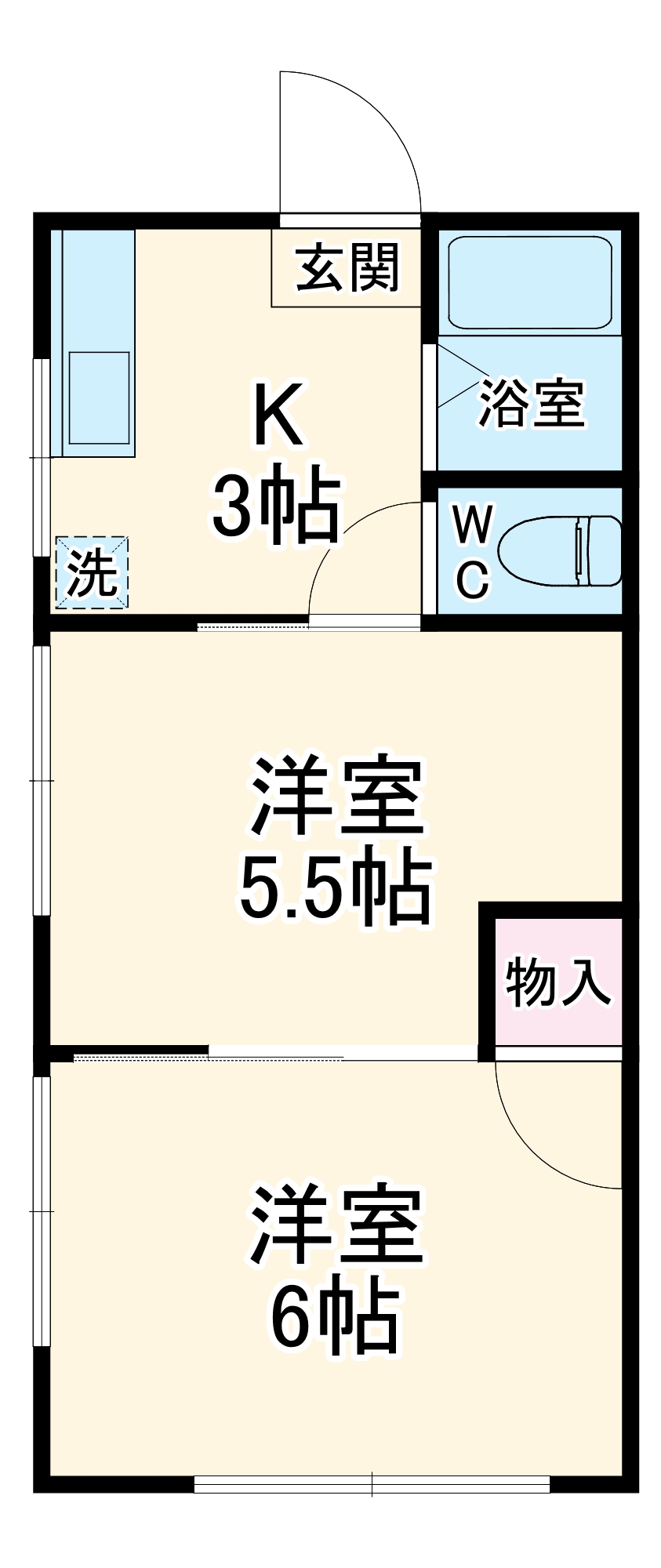 衣笠ハイツの間取り