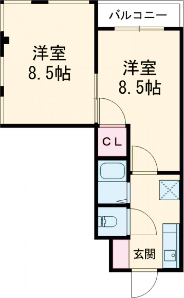 グランドールワタナベⅡの間取り