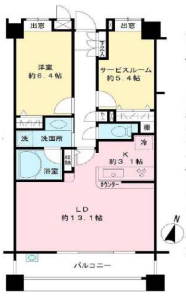 ウインドステージ府中宮西の間取り