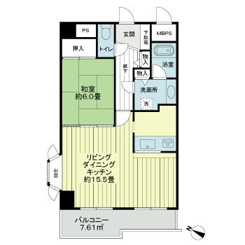 ライオンズマンション湯河原第3の間取り