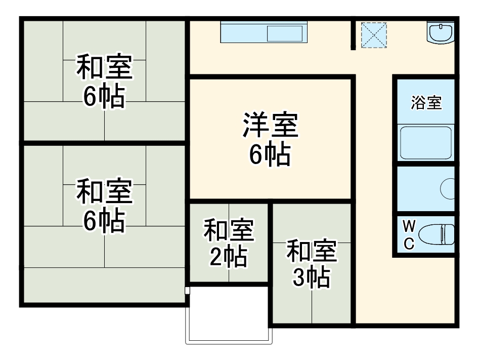 岡崎市六供町古民家の間取り