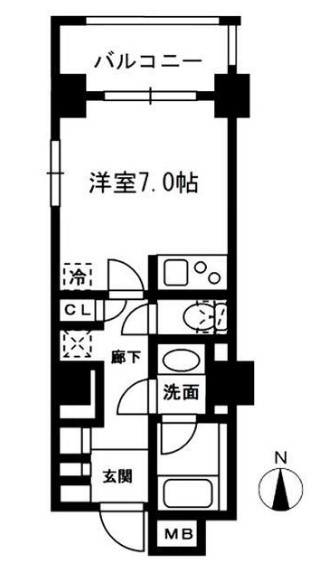 レジディア中落合B棟の間取り