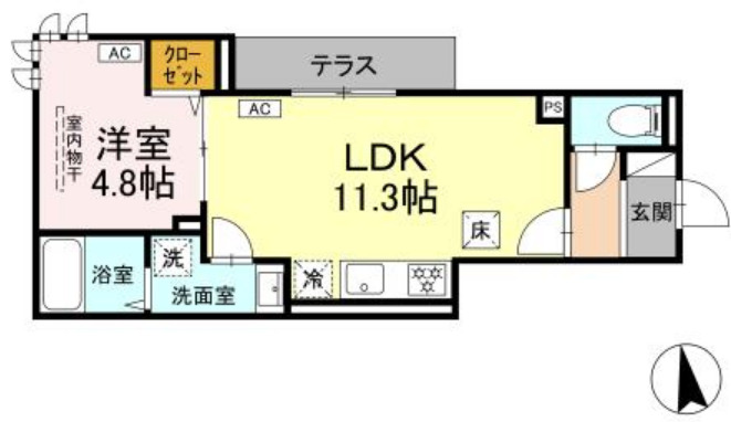セレスティア豊島Sの間取り