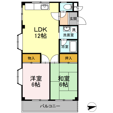 花家のハイツⅡの間取り