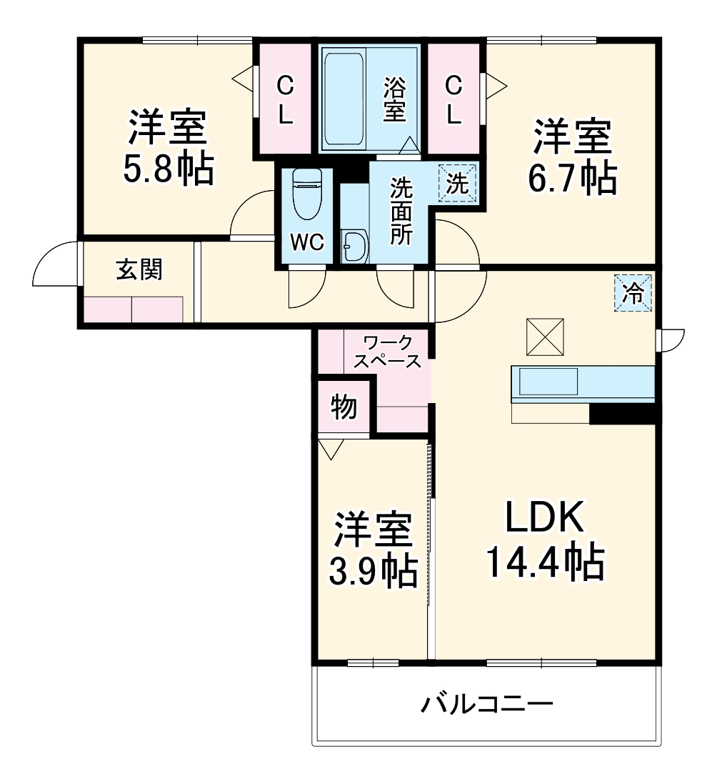 ルミエール Bの間取り