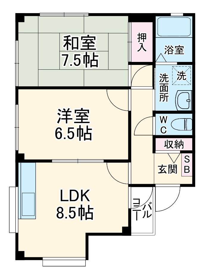 柴原ロコハイツの間取り