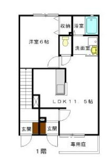 フォレットフォンティーヌBの間取り