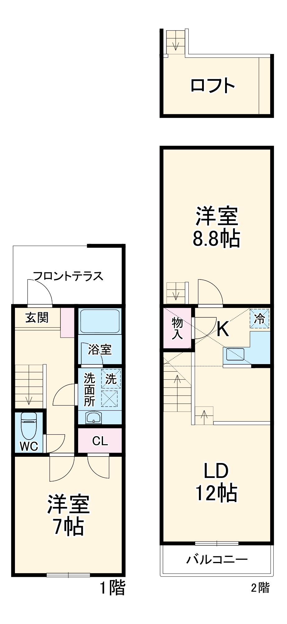 セザンヌ神野新田2の間取り