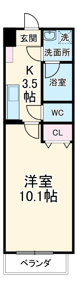 サニーハイツ新瑞橋の間取り