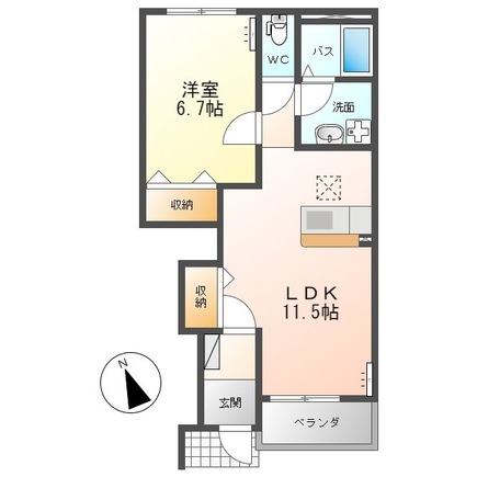 Pension richesseⅡ(パンション リシェスⅡ)の間取り