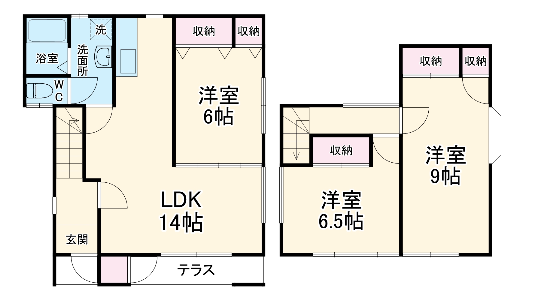 ニシアラ様貸家の間取り