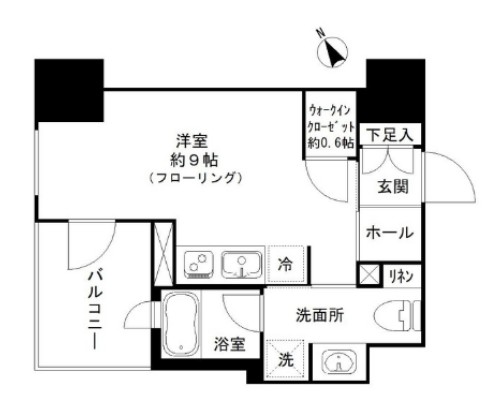 パークホームズ浜松町・805号室の間取り