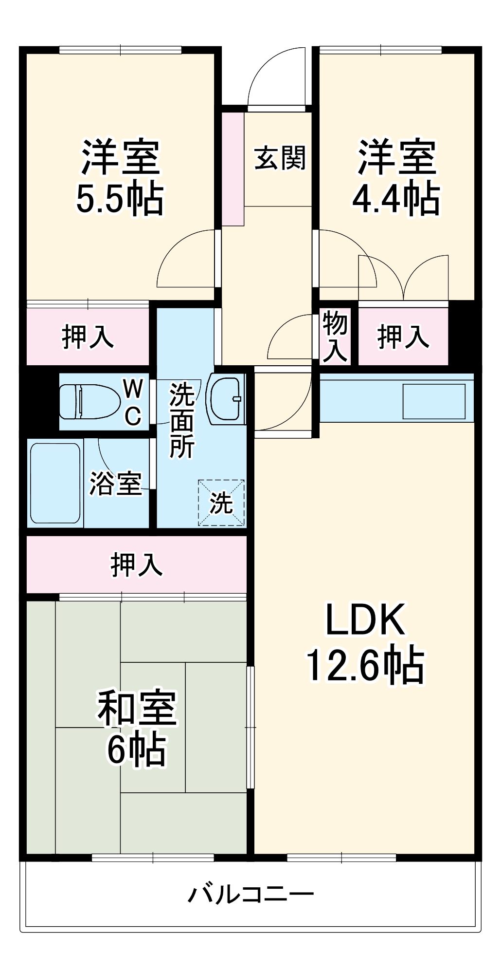 藤和大秦野ハイタウンの間取り