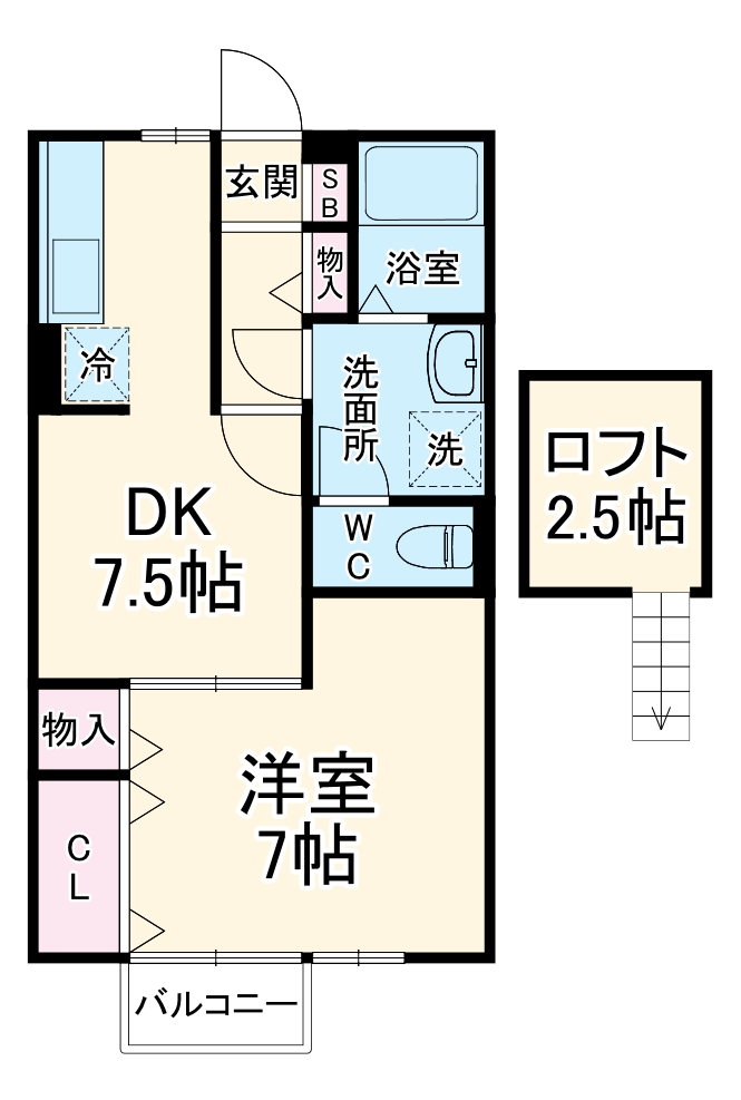 ハイネスＫの間取り