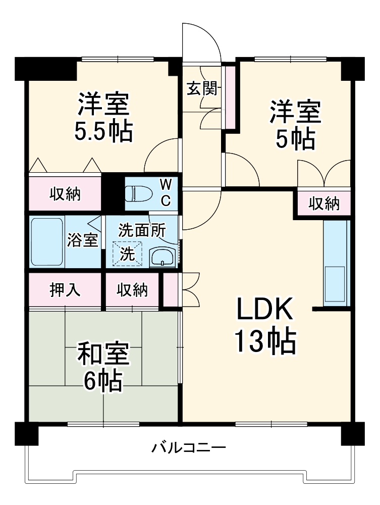 ベルメゾン大東の間取り