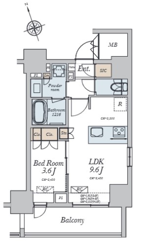 Alivis十条の間取り