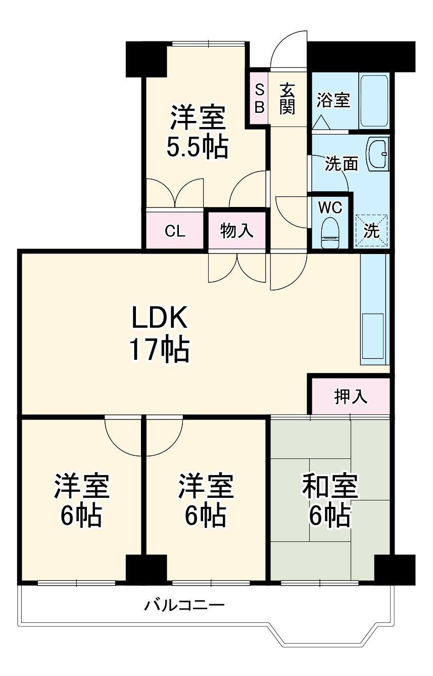 青葉丘マンションの間取り