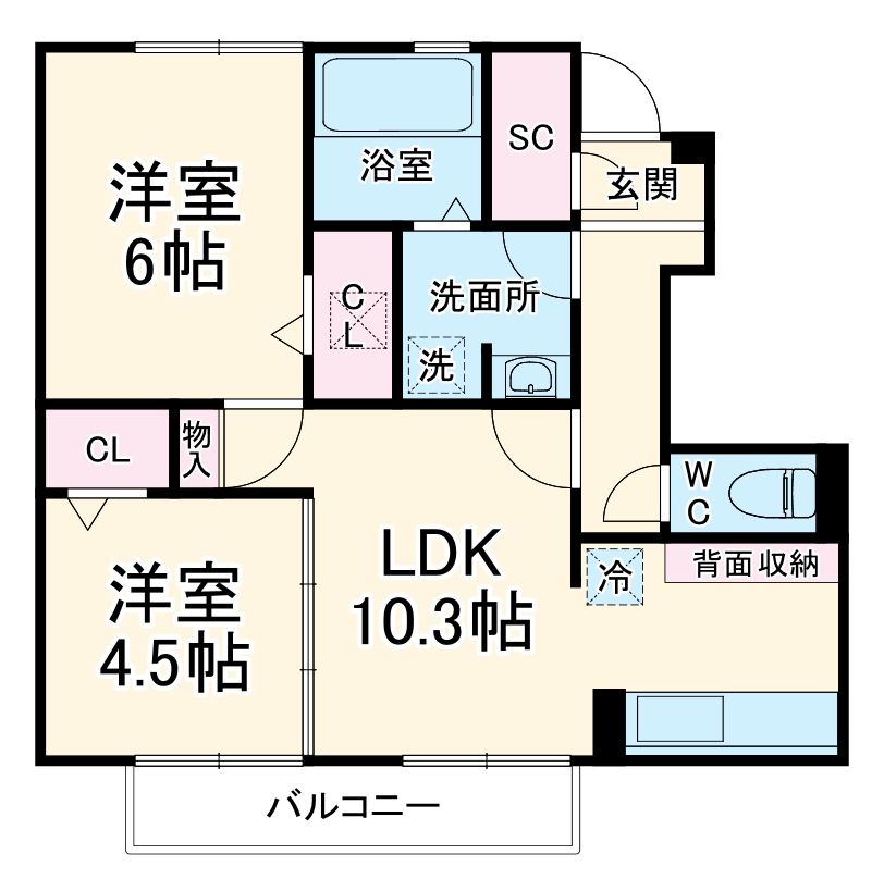 ムーンリバー B棟の間取り