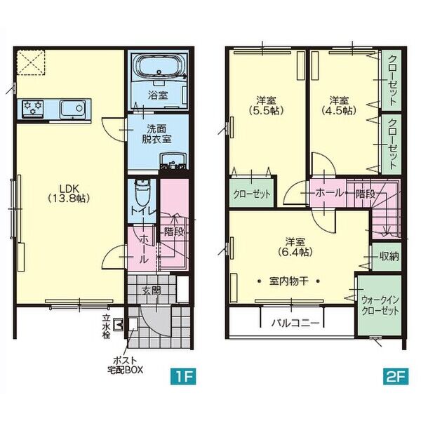 クレスト・ヒル Bの間取り