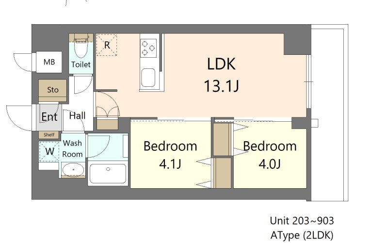 S-RESIDENCE王子enableの間取り