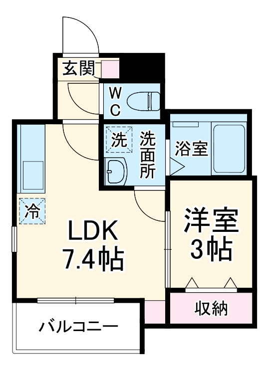 Cherim 本陣十王町 Southの間取り