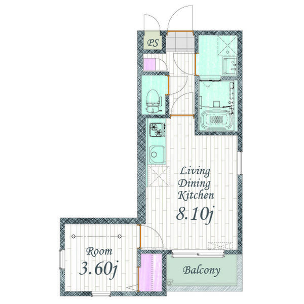 Cherim 本陣十王町 Southの間取り