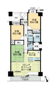 ライオンズガーデン武蔵関公園弐番館の間取り