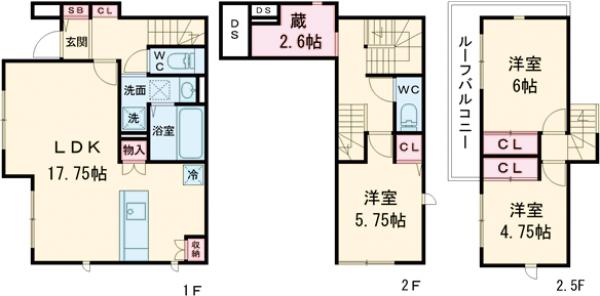 (仮称)豊玉北1丁目貸家B棟の間取り