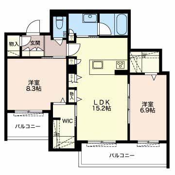 シャーメゾンステージ豊橋の間取り
