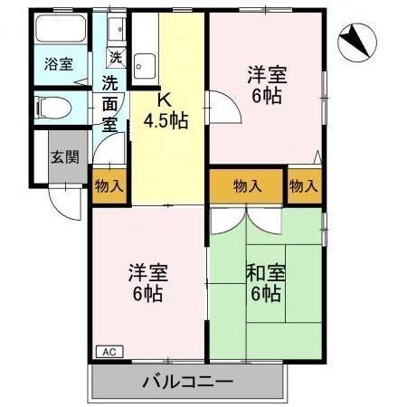 エクセレントワイケイ Bの間取り
