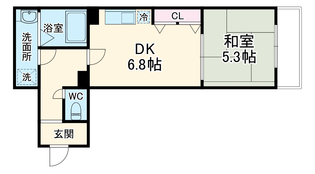 震雲マンションの間取り