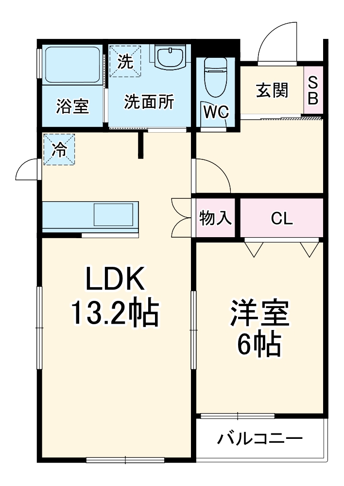 グランコムズの間取り